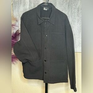 The Kooples Black Quilted Shirt Jacket
